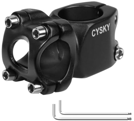 CYSKY 25.4 Bike Stem 32mm 45mm 7 Degree MTB Stem Short Handlebar Stem for Mountain Bike Stem, Road Bike Stem, MTB, BMX, Gravel, Cycling (25.4 x 32mm)