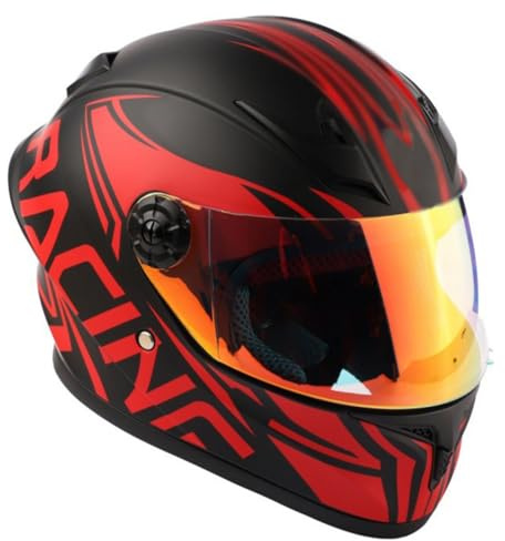 Motocrosshjälm ECE 22.06-Godkänd Integralmotorcykelhjälm För Barn Med Solskydd För Pojkar Och Flickor 3-10 År B,L/(51~52cm)