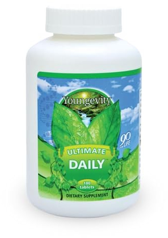 Youngevity Ultimate Daily Mega Multivitamin - 20+ Vitamins and Minerals w/ CoQ10 - Vitamins A, C, D, E, Zinc, Folate, Selenium, Calcium, Chromium, and More - High Absorption -180 Tablets (Pack of 1)