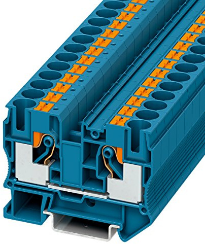 Phoenix Safe Durchgangsklemme PT 10 BU, 50 Stück, 3212123, Blau