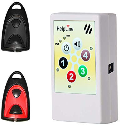 HelpLine Praxis: Notrufanlage mit Funksendern für Physiotherapie- und andere Praxen, mobiles Notrufsystem mit 2 Sendern