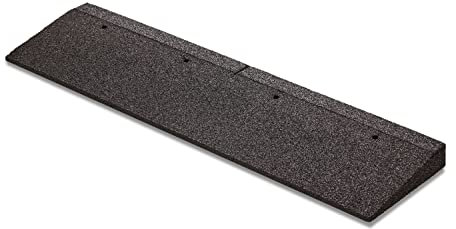 bepco Bordsteinkanten-Rampe, LxBxH: 100 x 25 x 5 cm aus Gummi (schwarz) Auffahrrampe,Türschwellenrampe, mit eingelagerten Unterlegscheiben zur Befestigung