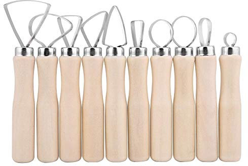 Smandy 10 Stück Modellierwerkzeug Keramik Werkzeug Töpfer Werkzeug Modellierset Werkzeug Keramik Skulptur Ton Werkzeug Kit