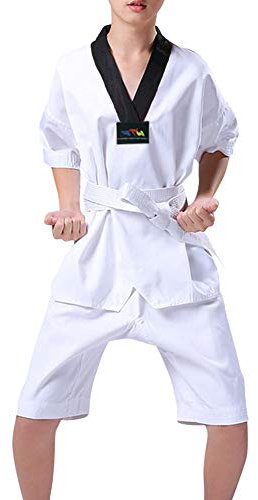 Gtagain Kampfsport Bekleidung Unisex Kinder Erwachsene Dobok Taekwondo Gi Sets - Trend Fashion Judo Anzug Kung Fu Training Wettkampf Uniform Outfit Karate Baumwolle