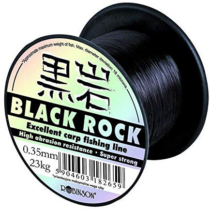 Robinson Angelschnur Black Rock Karpfenschnur Monofile 600m Spule (0,35mm / 23kg)