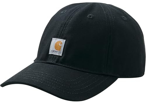 Carhartt Infant Signature Canvas Baseball Cap Hat, Caviar Black, Caviar Black