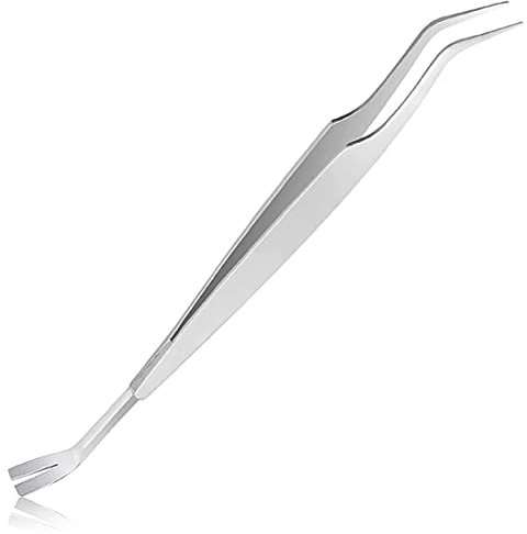 Zeckenzange Metall 2 in 1 Zeckenzange Edelstahl Zeckenschutz Mensch Zeckenhaken Zecken Entfernen Zeckenentferner für Mensch Hunde Katzen