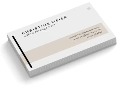 Visitenkarten | 350 g Qualitätsdruck | 1-seitig | Text sofort anpassen | 85 x 55 mm | sofort gestalten | Design Office | hochwertig (50 Stück)