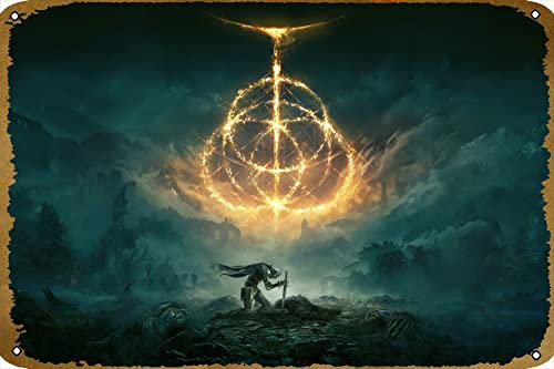 CHUUIIGO Elden Ring Key Art h Game Poster Metall Blechschild Geschenk für Spiel Gamer 30,5 x 20,3 cm