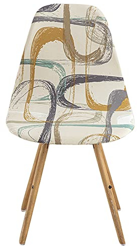 Meigeh Coprisedie da pranzo scandinave Fodera per sedia scandinava per sala da pranzo Fodere per sedie scandinave a forma curva 6 pezzi