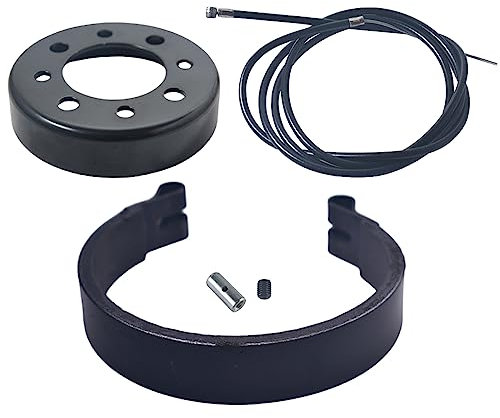 BUHNSS 4 Band Brake & 4 Brake Drum & 60 Brake Cable with Pin Kit Black for Go Kart Yard Cart Mini Bike