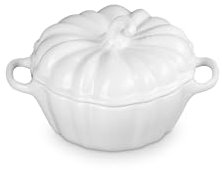 Le Creuset Stoneware Figural Pumpkin Petite Cocotte, 12 oz., White