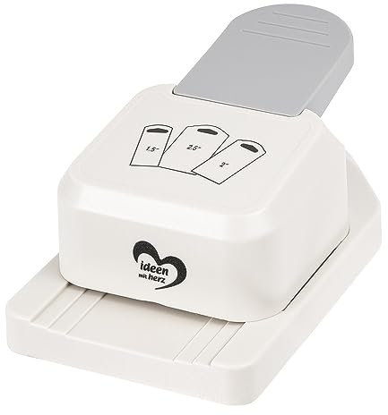 Ideen mit Herz Anhänger-Stanzer | Etiketten-Stanzer für 3 verschiedene Größen | Motiv-Locher für Papier | Geschenkanhänger basteln (Geschenkanhänger 3)