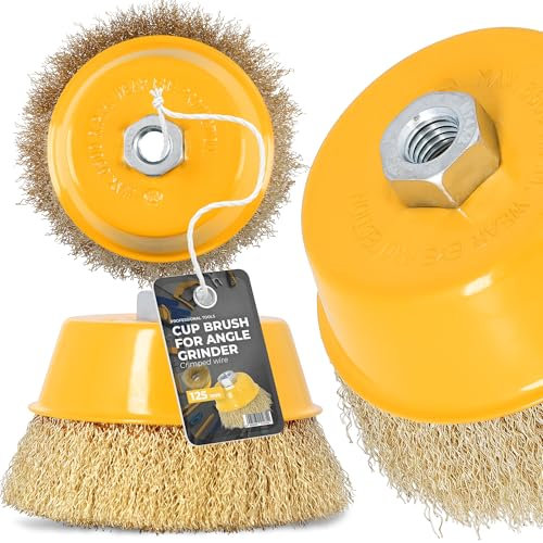 Cepillo De Alambre Taladro 125 mm M14 Redondo Cepillo Disco Atornillador Alambre Trenzado Metálico Decapante Madera Metal Desoxidación Decapado Desbastado Limpieza