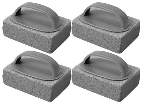 4 Pcs Hand-Held Pool Pumice Stones,Pumice Stone for Pool Cleaning,Tiles,Block Swimming Grout & Concrete,Pools & Spa Tile Cleaning