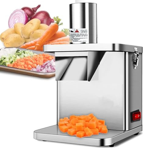 Affettatrice elettrica per verdure, robot da cucina professionale, tritatutto multifunzionale per verdure, affettatrice professionale per frutta con 5 lame in acciaio inossidabile per carote