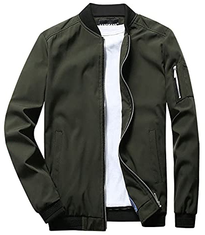 Cazadora Bomber Hombre Invierno, Chaqueta Hombre Casual, Estilo Minimalista Con Cremallera Bolsillos Funcionales Chaqueta Cazadora Para Oficina O Reuniones Sociales Con Bolsillos Con Cremallera