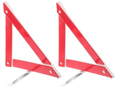 Abaodam Triángulo Coche de Emergencia Plegable Rojo, Señal Reflectante Homologada Dgt para Seguridad Vial Fácil Montaje y Material Plástico Resistente para Emergencias en Carretera