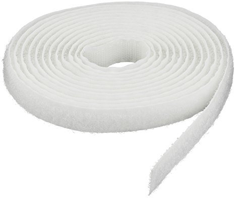 peha Klettband - Klett-Kabelbinder 3m x 16mm (2-seitiges Klettband mit Vorderseite Flausch & Rückseite Haken) weiß