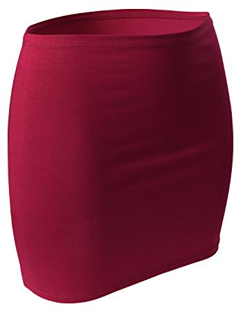 CFLEX Damen Variotube-Nierenwärmer, Shirtverlängerung, Minirock aus Baumwolle - Cerise M-L