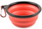 PhoneNatic Faltbarer Silikon-Hundenapf in rot, Reisenapf für Hunde und Katzen mit Karabiner -, S, rot, 350 ml, 60014328