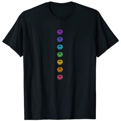 7 Lotus Chakren Regenbogen Yoga Meditation Energie T-shirt T-Shirt