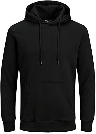 JACK & JONES Homme Jjebasic Hood Noos Sweat Capuche, Noir, EU6XL US4XL/
