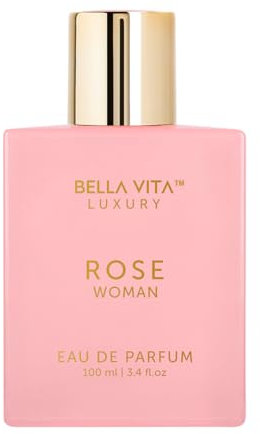 BellaVita Luxury ROSE French Eau De Perfume for Women 100ml | Sweet Floral Women's Perfume with Amber Vanilla, Rose & Jasmine | French Perfume for Women | Premium Perfume Women Gift Set
