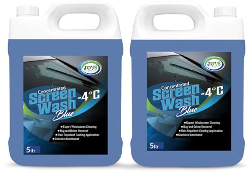 Screenwash 2x 5 Litre - Screen Wash for Cars, Windscreen - Concentrate & Effective to -4°C - Car Screen Washer Fluid & Windscreen Cleaner.