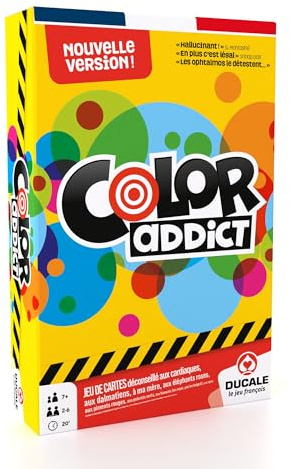 LA DUCALE Color Addict - Jeu de société - Jeu de Cartes Ambiance Famille & Amis – Jeu Fun et coloré - De 2 à 6 Joueurs - A partir de 7 Ans