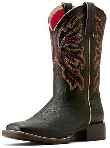 Ariat Damen Cowboystiefel BUCKLEY Westernreitstiefel Lederstiefel Schwarz 37.5 EU