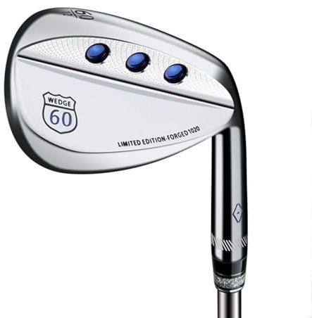 Golfschläger, Grad-Golfkeile, Edelstahlkopf, Carbonschaft, männlich und weiblich, geeignet for Golfer, geeignet for Anfänger und Fortgeschrittene (Color : Blue, Size : 56°)