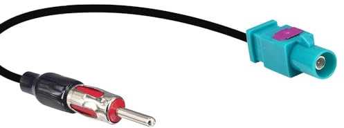 HiAoey Fakra to Din ISO Audio Aerial Adaptor Cable 30cm Car Radio Antenna Car Radio Compatible for BMW, Ford, Volkswagen and more