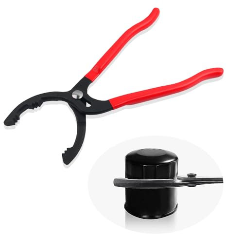 GTLM 30cm Chiave Filtro Olio Auto,Regolabile in 3 Posizioni + Angolo di Curvatura di 15° Chiave per Filtro Olio,Accessori Auto per 45-150mm Filtri Olio Motore,Condotto,Raccordi