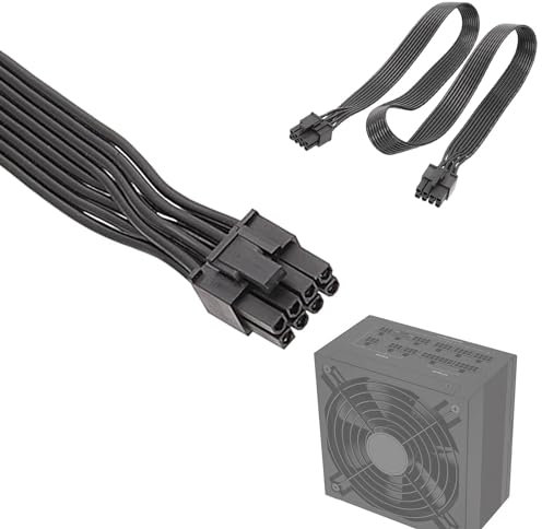 Nätsladd för grafikkort – VGA-kabel för modulär strömförsörjning | 8-stifts grafikkort strömkabel, VGA-förlängningskabel för grafikkort, strömkabel för li