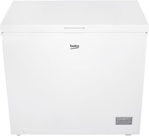 Beko CF200CWN Gefriertruhe, Kühltruhe, 198 l Nutzvolumen, 1 Gefriergutkorb, Schnellgefrierfunktion, Transportrollen, LED-Anzeigesystem, 40 db(A), Weiß