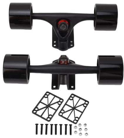 Keenso 2st 7 -tum Skateboardbilar, Hjul Longboard -lastbilar Hjul Combo Set, för Longboards, Dansbrädor