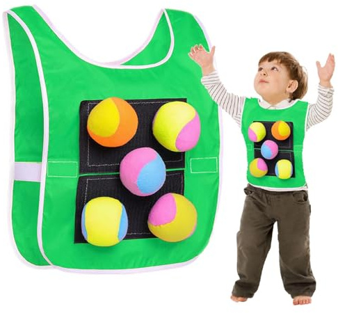 Sticky Ball Vest – 16,93 Tum Oxford Cloth Kit | Dodgeball Fleece Game – | Praktisk Lekdesign För Hand-ögonkoordination Idealisk För Gruppaktiviteter I Skolor, Läger Och Lokala Parker.