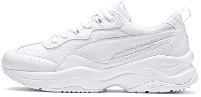 PUMA Women's Cilia Low Top Sneakers, White, 3 UK