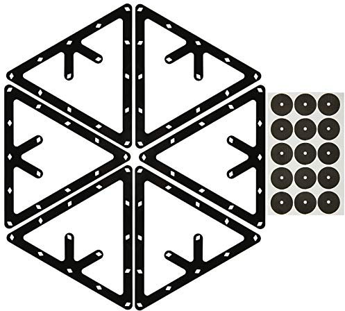 CM Pack of 6 Sheets Magic Ball Rack Pro Triangle Billiards Ball Rack with Pool Table Marker Dots for Rack 8, 9, and 10 Ball Combo Pack and Snooker