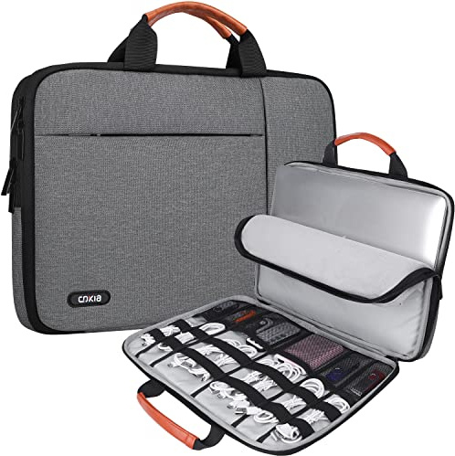 Gocokia 13-13,3 bärbar väska multifunktionell elektronisk tillbehör organiserare laptopfodral affärsportfölj vattentät för Macbooks, bärbara datorer, Ultrabooks, Netbooks