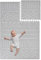 Toddlekind Baby-Puzzlematten, 6-TLG. inkl. Rand, ungiftige Schaumstoffmatten, für Bauchzeit und Krabbeln, 60 × 60 cm je Teil, Gesamtfläche: 120 x 180 cm, Berber - Storm