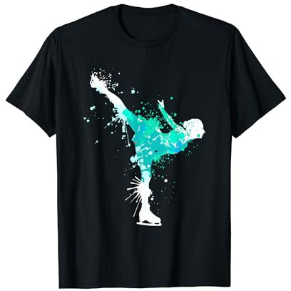 Splash Wintersport Ice Dance Eiskunstlauf Mädchen T-Shirt