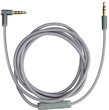 kwmobile Cavo Microfono Audio Compatibile con Beats Studio 3 / Solo 3 / Solo2 / Studio 2 / Studio 1 / Mixr Cuffie - Cavetto di Ricambio 140cm con Telecomando Jack 3.5mm grigio
