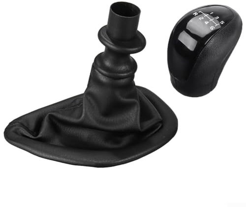 YUANGANG Schwarz Schaltknauf 6 Gang Für MERCEDES für VITO für VIANO W639 (03-10) Linkslenker, Kunststoff + PU Leder