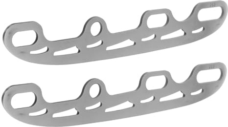 Milisten Lames de Patins à roulettes en Acier Inoxydable, Remplacement Petite Taille 253 Mm, Paire Solide pour Hockey sur Glace, Accessoires Sportifs pour Patinage Extérieur et Usage