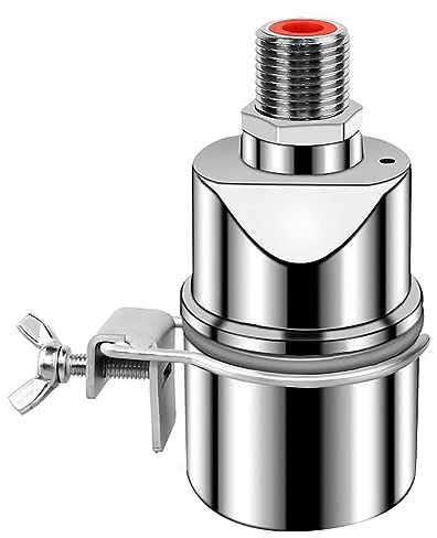 Qusedwey VáLvula de Control de de Agua AutomáTica VáLvula de Bola de Flotador de Acero Inoxidable de 1/2 Pulgada para Tanque Piscina Recta con Clip