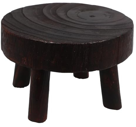WEKADRIN Support Plantes Intérieur Bois Massif Mini Tabouret Élégant Surélevé pour Pots de Plantes Support Fleur Décoratif pour Maison Jardin Terrasse