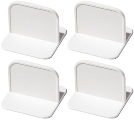 Genérico Conector Anti-invertido para Muebles Blancos Hips, Dispositivo Antivuelco para Seguridad Infantil en Mesas y Estanterías, 4 Piezas Fáciles de Instalar y Ahorrar Espacio