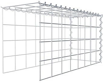 GABIONA Cesta para piedra (rectangular, malla de 10 x 10 cm, profundidad de 30 cm, cesta de cultivo tipo 4, cierre de espiral, galvanizada (80 x 40 x 30 cm)
